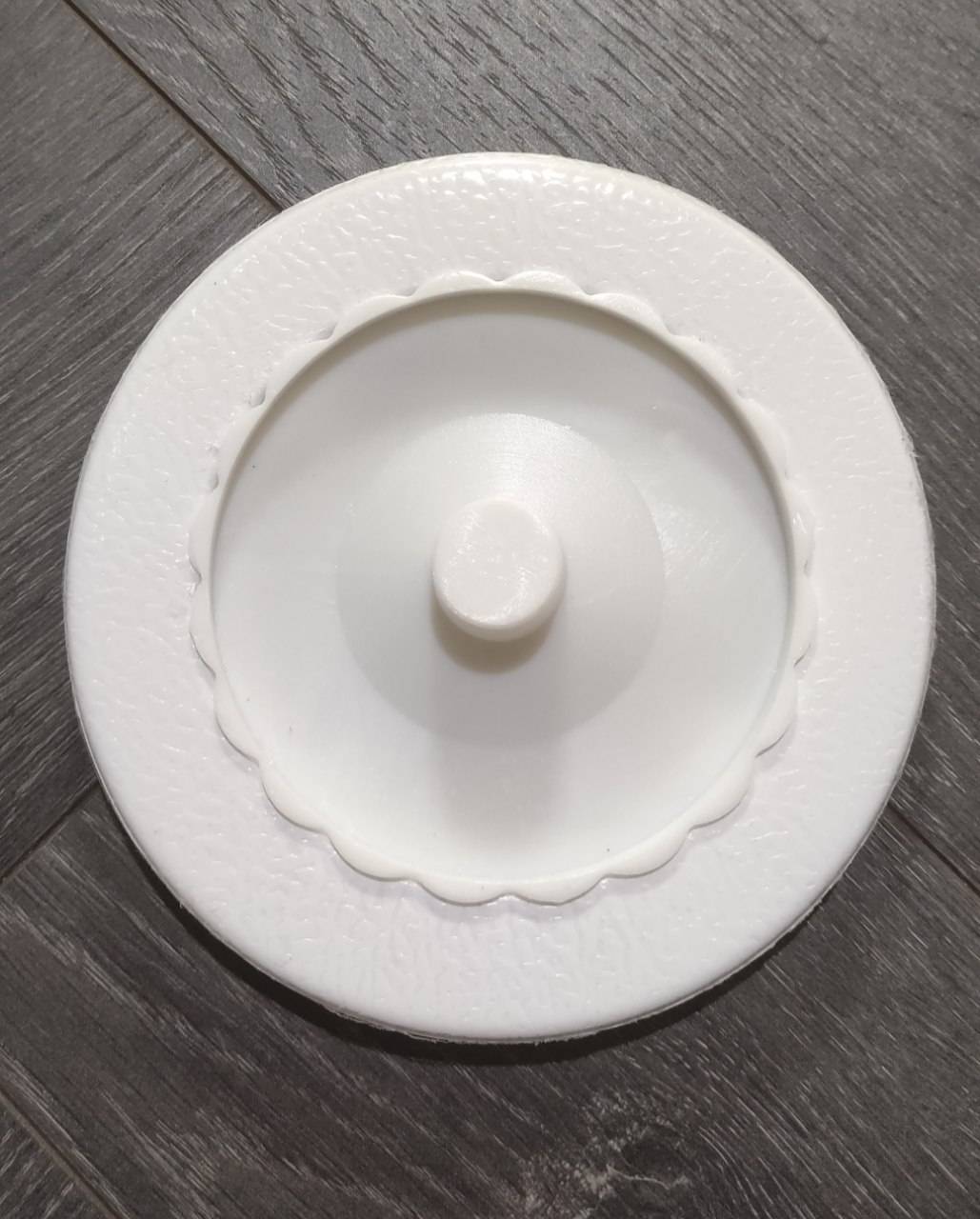 درب بخاری گرد سفید سایز 10